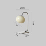 Marshmallow metalen en glazen tafellamp