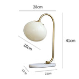 Marshmallow metalen en glazen tafellamp