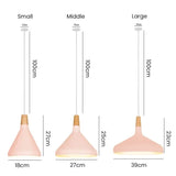 Franse Macaron conische metalen hanglamp