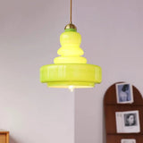 Bauhaus kalebas glazen hanglamp