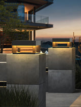 Zwarte doos lantaarnpaal voor buiten