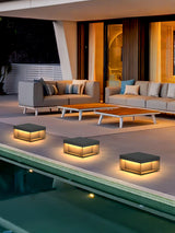 Zwarte doos lantaarnpaal voor buiten