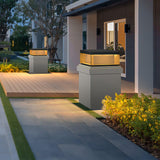 Zwarte doos lantaarnpaal voor buiten