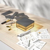 Zwarte doos lantaarnpaal voor buiten