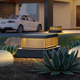 Zwarte doos lantaarnpaal voor buiten