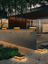 Zwarte doos lantaarnpaal voor buiten