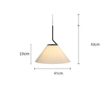 Nordic geplooide Creme Hanglamp