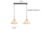 Nordic geplooide Creme Hanglamp