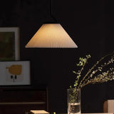 Nordic geplooide Creme Hanglamp
