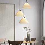 Nordic geplooide Creme Hanglamp