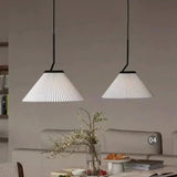 Nordic geplooide Creme Hanglamp