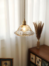 Vintage bruin glazen hanglamp