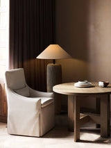 Verweerd houten vloerlamp