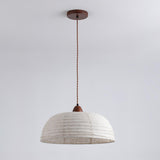 Hanglamp met hout en stof