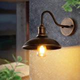 Alessio Rustieke Komvormige Antiek Messing IP65 Waterdichte Wandlamp voor Buiten - Stralend thuis Amsterdam