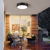 Eenvoudige buiten waterdichte aluminium ronde LED inbouw plafondlamp - Stralend thuis Amsterdam