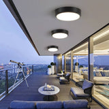 Eenvoudige buiten waterdichte aluminium ronde LED inbouw plafondlamp - Stralend thuis Amsterdam