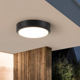 Eenvoudige buiten waterdichte aluminium ronde LED inbouw plafondlamp - Stralend thuis Amsterdam