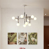 Glazen bolkroonluchter Scandinavische stijl - Stralend thuis Amsterdam