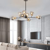 Glazen kroonluchter in Scandinavische stijl - Stralend thuis Amsterdam