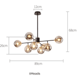 Glazen kroonluchter in Scandinavische stijl - Stralend thuis Amsterdam