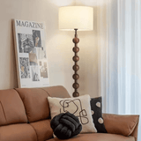 Japandi houten vloerlamp - Stralend thuis Amsterdam