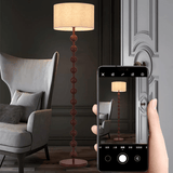 Japandi houten vloerlamp - Stralend thuis Amsterdam