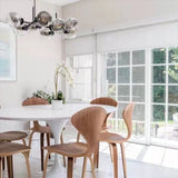 Kroonluchter met noorse glazen bol - Stralend thuis Amsterdam