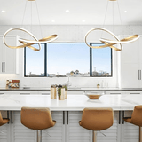 Minimalistische Gouden Cirkel Hanglamp LED hanglamp - Stralend thuis Amsterdam