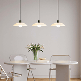 Minimalistische Witte Schijf Glazen Hanglamp - Stralend thuis Amsterdam