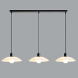 Minimalistische Witte Schijf Glazen Hanglamp - Stralend thuis Amsterdam