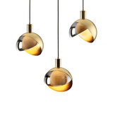 Moderne gouden glazen hanglamp - Stralend thuis Amsterdam