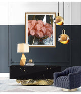 Moderne gouden glazen hanglamp - Stralend thuis Amsterdam