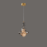 Moderne Grijze Glas Sterrenhemel Hanglamp - Stralend thuis Amsterdam