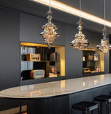 Moderne Grijze Glas Sterrenhemel Hanglamp - Stralend thuis Amsterdam