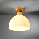 Moderne Melk Wit Glazen Plafondlamp - Stralend thuis Amsterdam