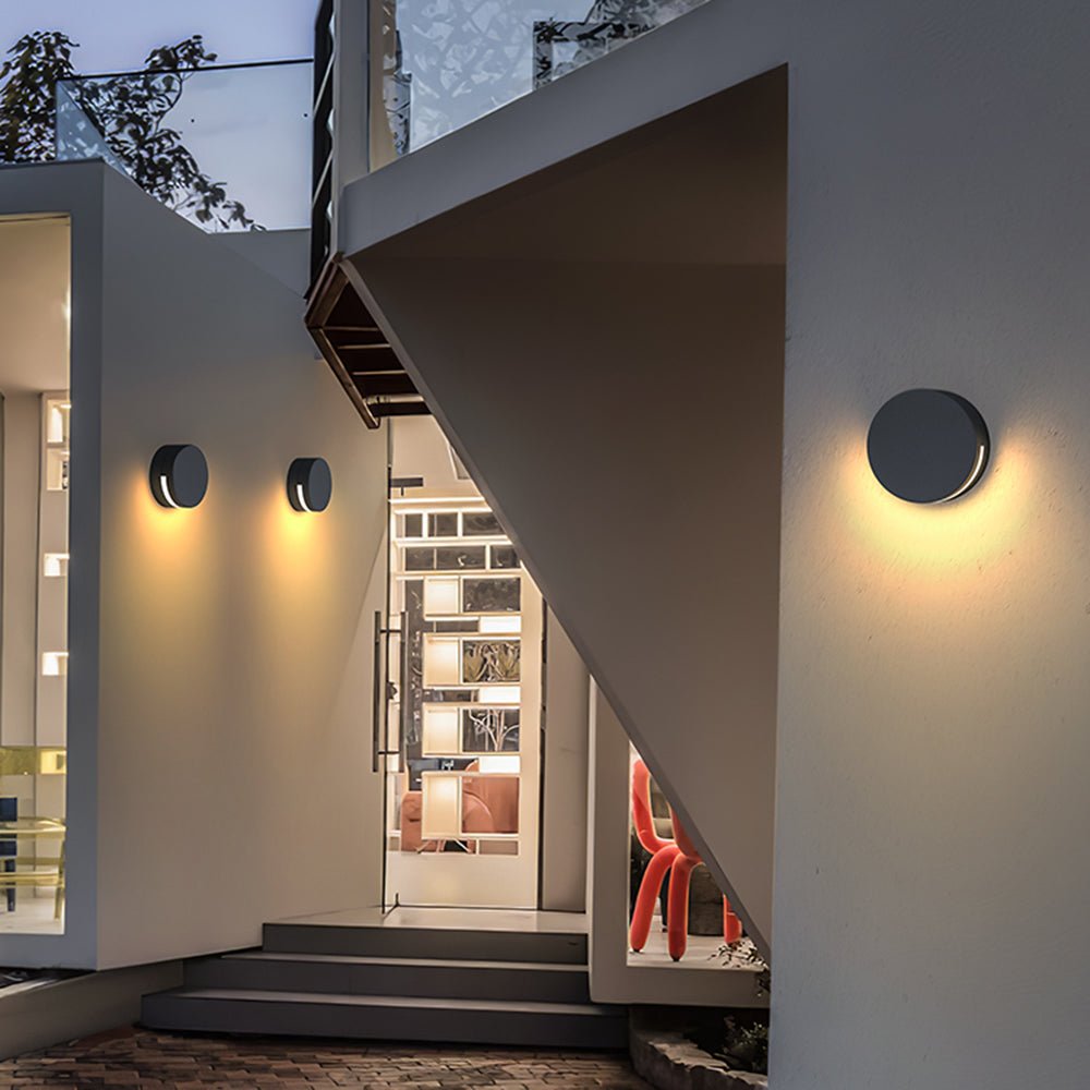 CELAVY Led-wandlamp voor buiten, 4 stuks, IP65 waterdicht, buitenlamp, 3000 K, moderne wandverlichting, GU10, aluminium buitenlicht, zwart