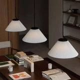 Nordic geplooide Creme Hanglamp