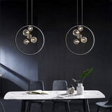 Zwarte Hanglamp Minimalistisch Glazen Bol LED - Stralend thuis Amsterdam