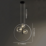 Zwarte Hanglamp Minimalistisch Glazen Bol LED - Stralend thuis Amsterdam