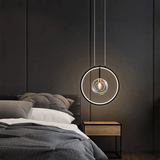 Zwarte Hanglamp Minimalistisch Glazen Bol LED - Stralend thuis Amsterdam