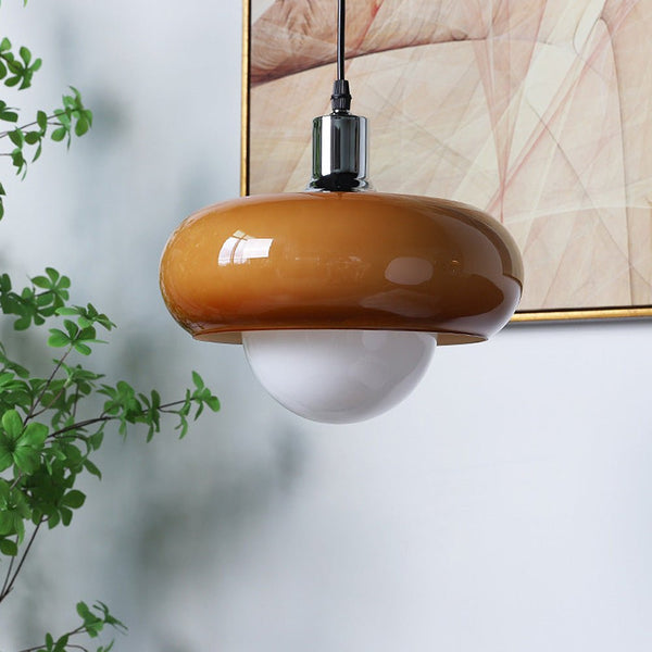 Bauhaus koffie glazen hanglamp