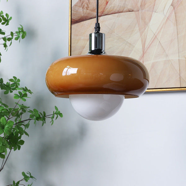 Bauhaus koffie glazen hanglamp