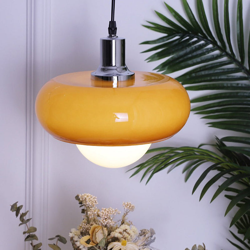 Bauhaus koffie glazen hanglamp