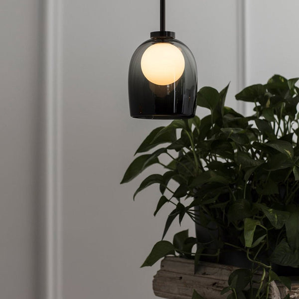 Moderne kroonluchter glazen bol hanglamp