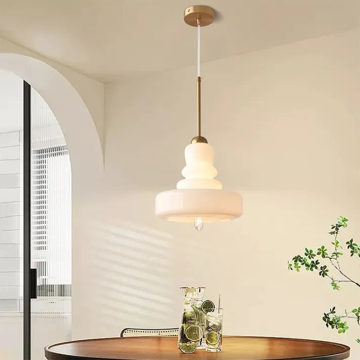 Bauhaus kalebas glazen hanglamp