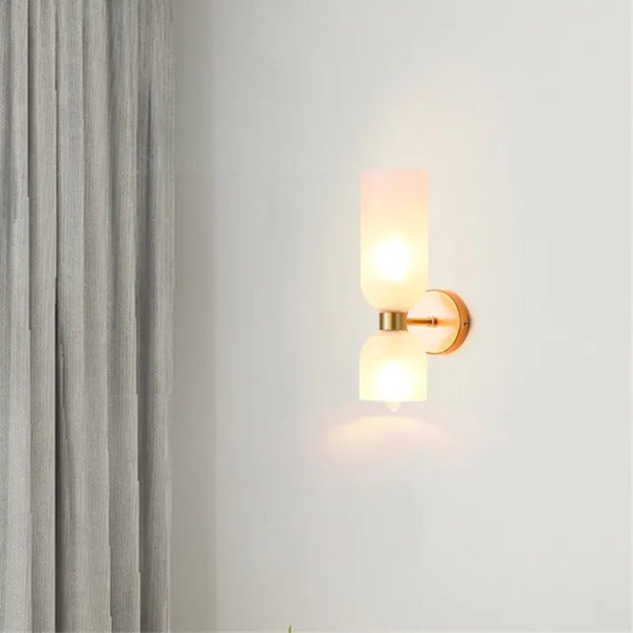 Dubbele kop glazen wandlamp LED Sconce