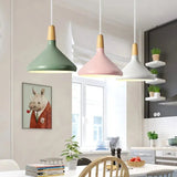 Franse Macaron conische metalen hanglamp