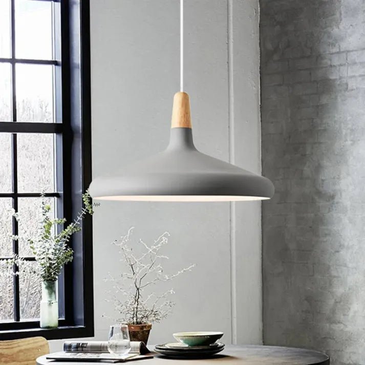 Franse Macaron conische metalen hanglamp