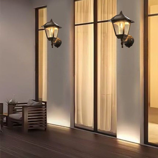 1+1 GRATIS Klassieke Draadloze Zonne - energie Wandlamp - Stralend thuis Amsterdam